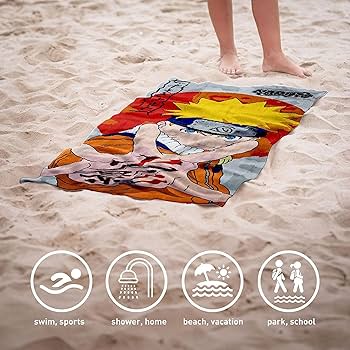 Amazon｜NARUTO (ナルト) 子供用タオル - マルチカラー - 70x140cm